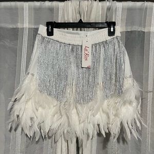 Hazel and Olive White Feather Skirt